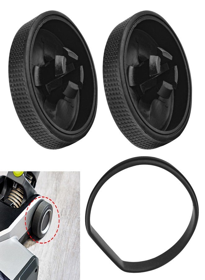 مجموعتان من العجلات البديلة المُحسّنة والحشية لمكنسة ريوبي اللاسلكية العصوية 18 فولت PCL720B، PCL720K، PBLSV716B، PBLSV716K، PBLSV717B، PBLSV717K - عجلات بديلة من السيليكون - Image 1